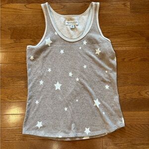 Tan Classic Fit Stretch Tank Top with Star Details